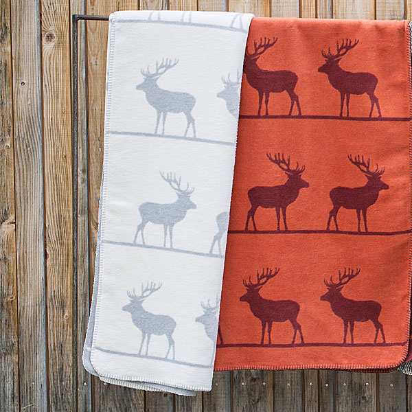 Rows of Reindeer Throw